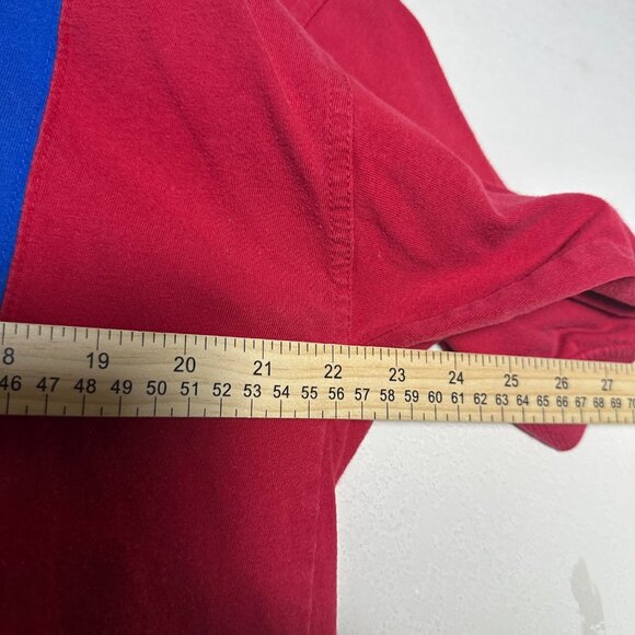 American Heritage Trail VTG 90s Polo Shirt Short Sleeve Men XL Striped Red Blue - Picture 4 of 10